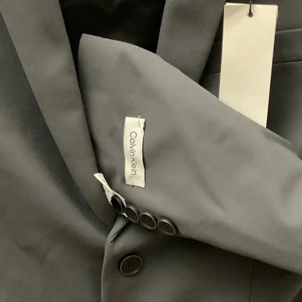Calvin Klein Big Boys Ebony Slim-Fit Stretch Performance Suit Jacket Size 18 NWT